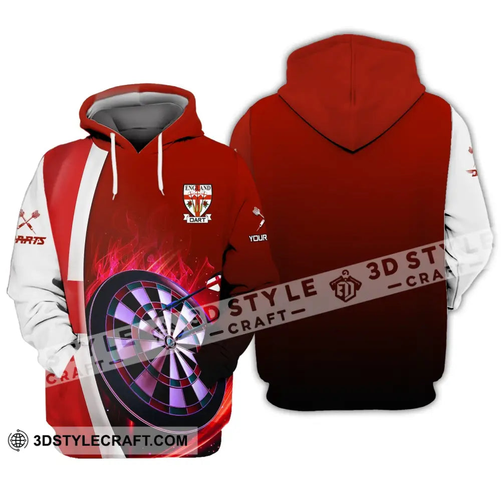 Unisex Shirt Custom Dart England Polo Darts Hoodie Team T-Shirt Gift For Players / S