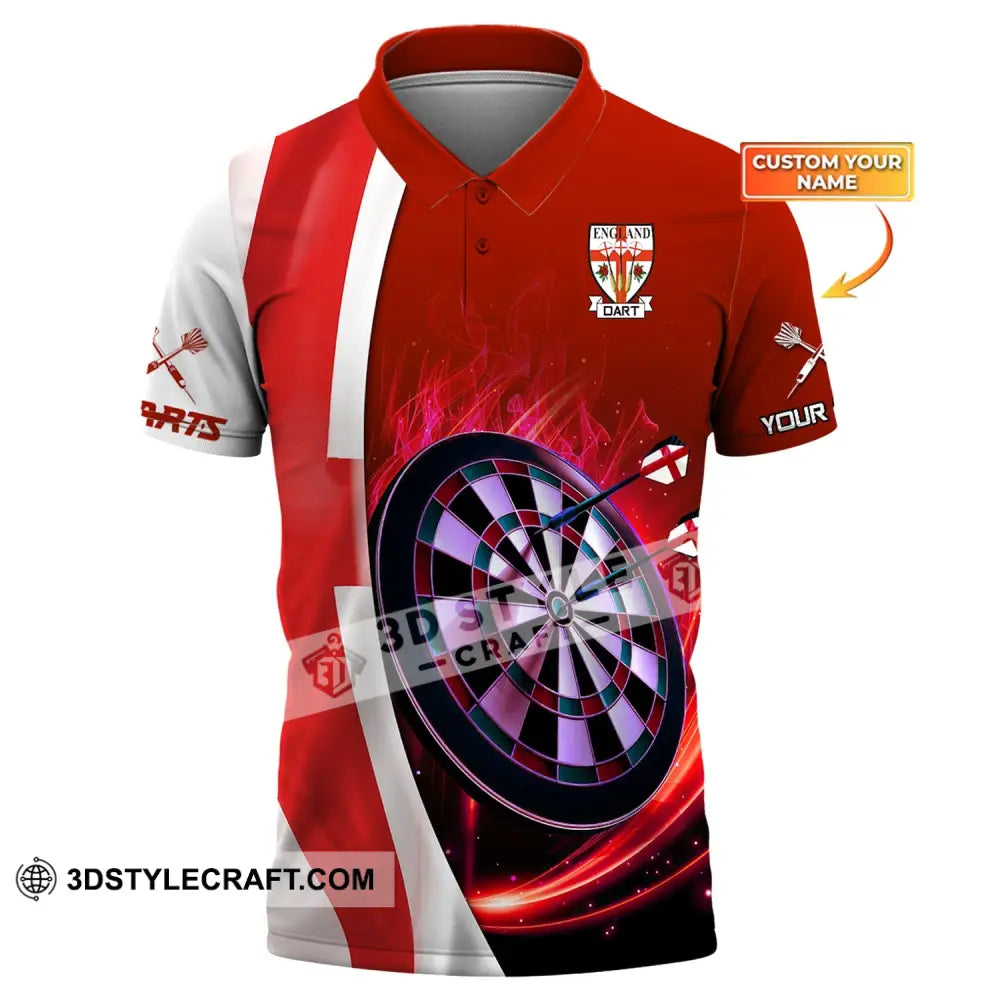 Unisex Shirt Custom Dart England Polo Darts Hoodie Team T-Shirt Gift For Players / S