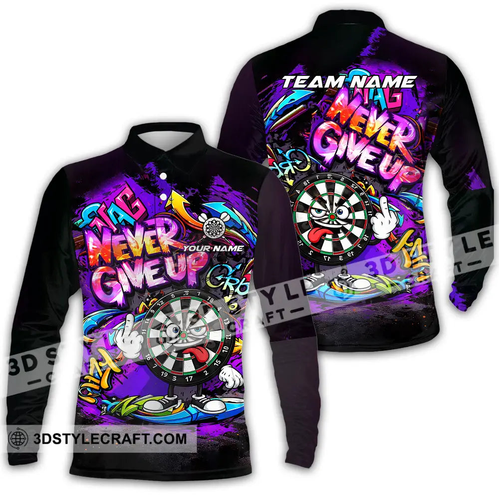 Unisex Shirt - Custom Darts 3D Shirt Long Sleeve Polo / S T-shirt
