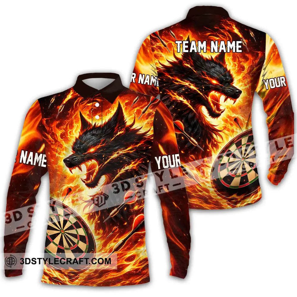 Unisex Shirt - Custom Darts 3D Shirt Long Sleeve Polo / S T-shirt