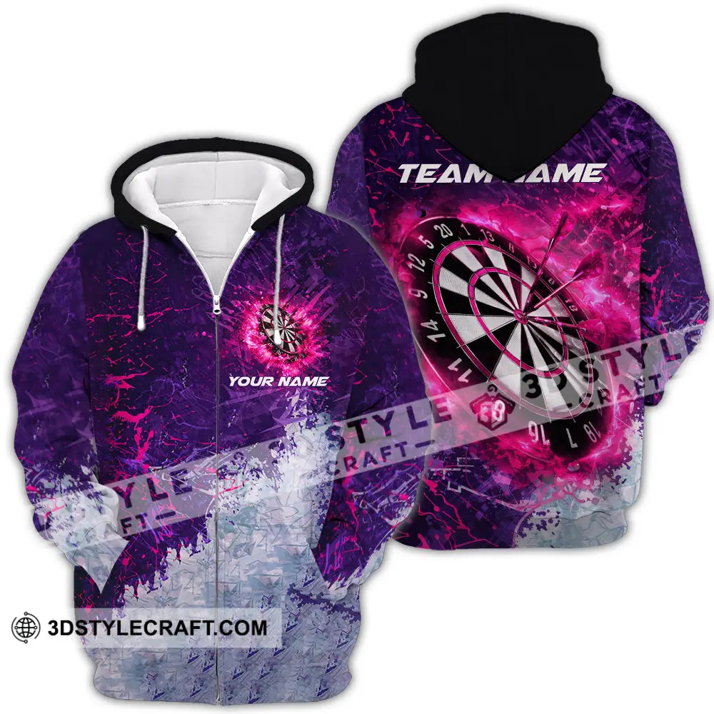 Unisex Shirt - Custom Darts 3D Shirt Zipper Hoodie / S T-shirt