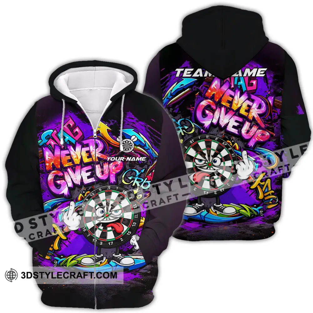 Unisex Shirt - Custom Darts 3D Shirt Zipper Hoodie / S T-shirt