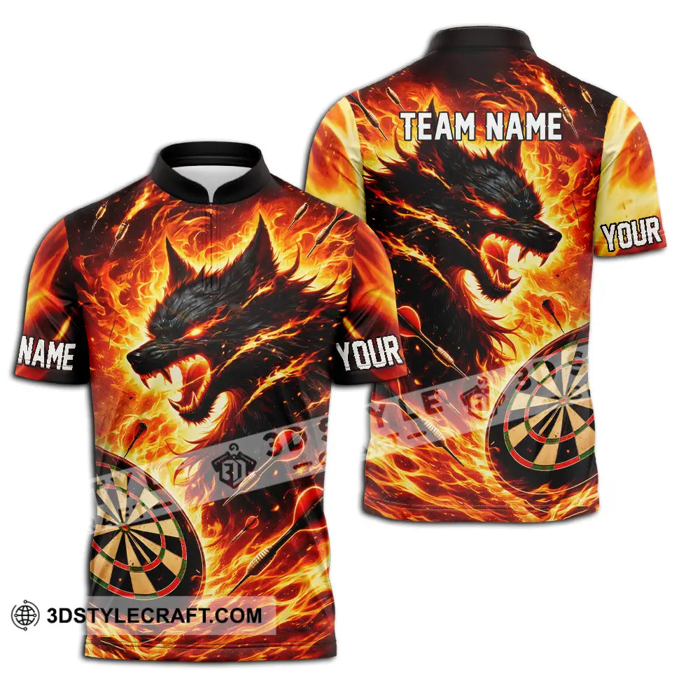 Unisex Shirt - Custom Darts 3D Shirt Zipper Polo Shirt / S T-shirt