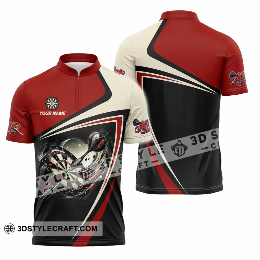 Unisex Shirt - Custom Darts 3D Shirt Zipper Polo Shirt / S T-shirt