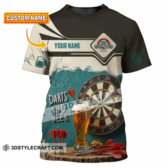 Unisex Shirt - Custom Darts And Beer 3D Shirt style option 1