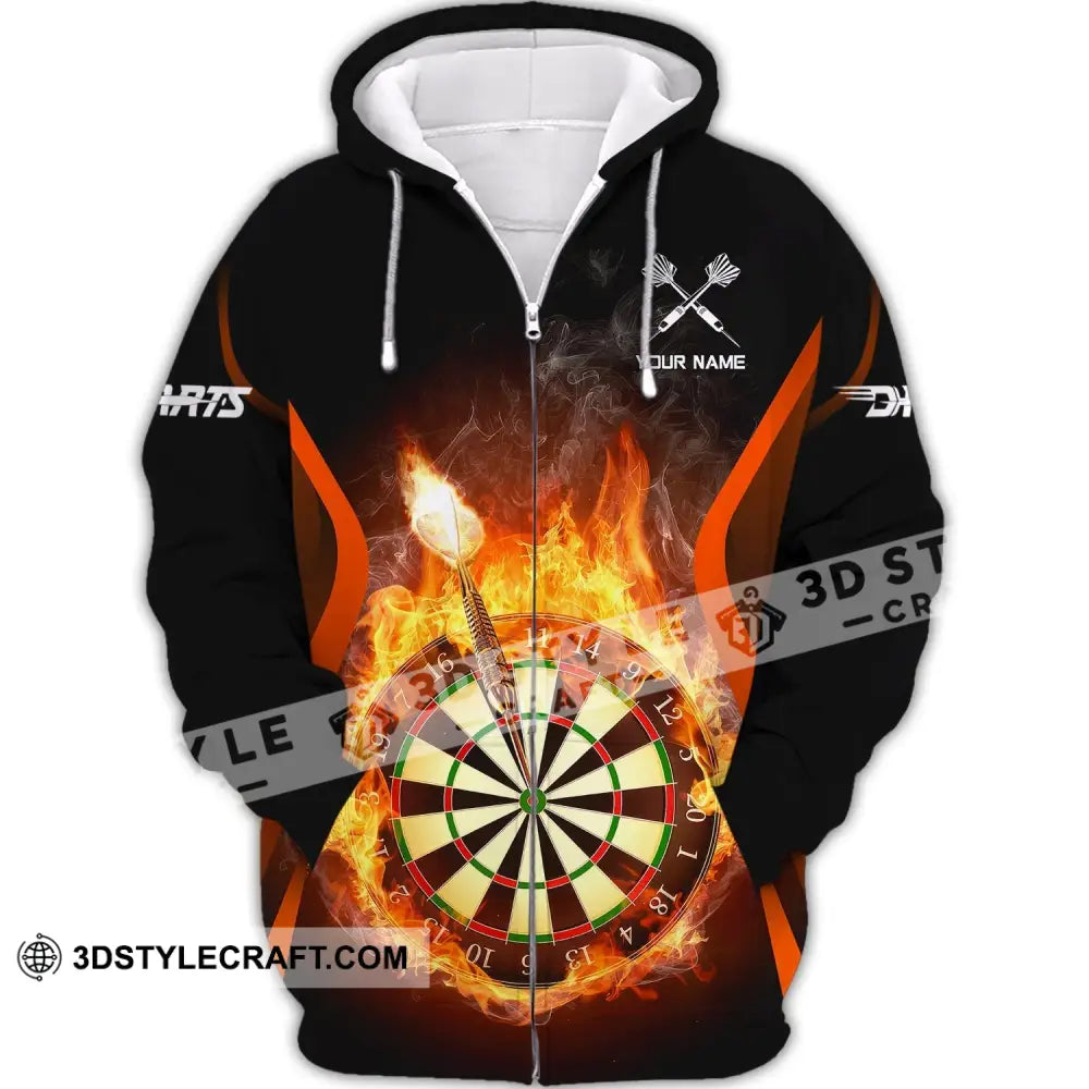 Unisex Shirt Custom Darts Polo Hoodie Team T-Shirt Gift For Players Zipper / S