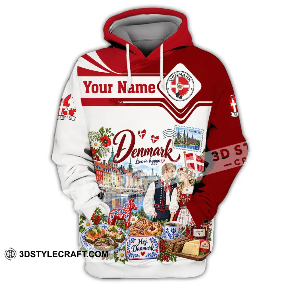 Unisex Shirt - Custom Denmark Shirt - Hoodie / S - T-shirt