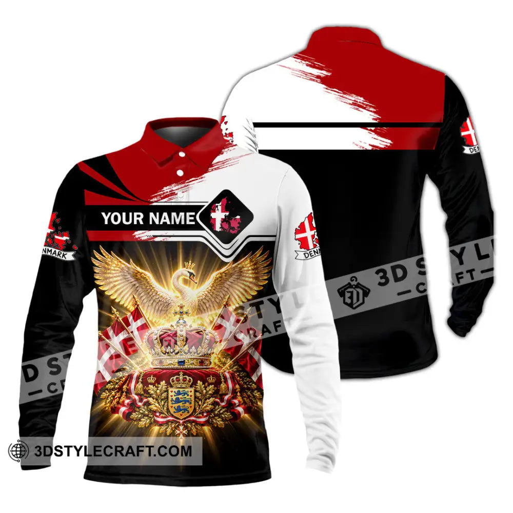 Unisex Shirt - Custom Denmark Shirt - Long Sleeve Polo / S - T-shirt