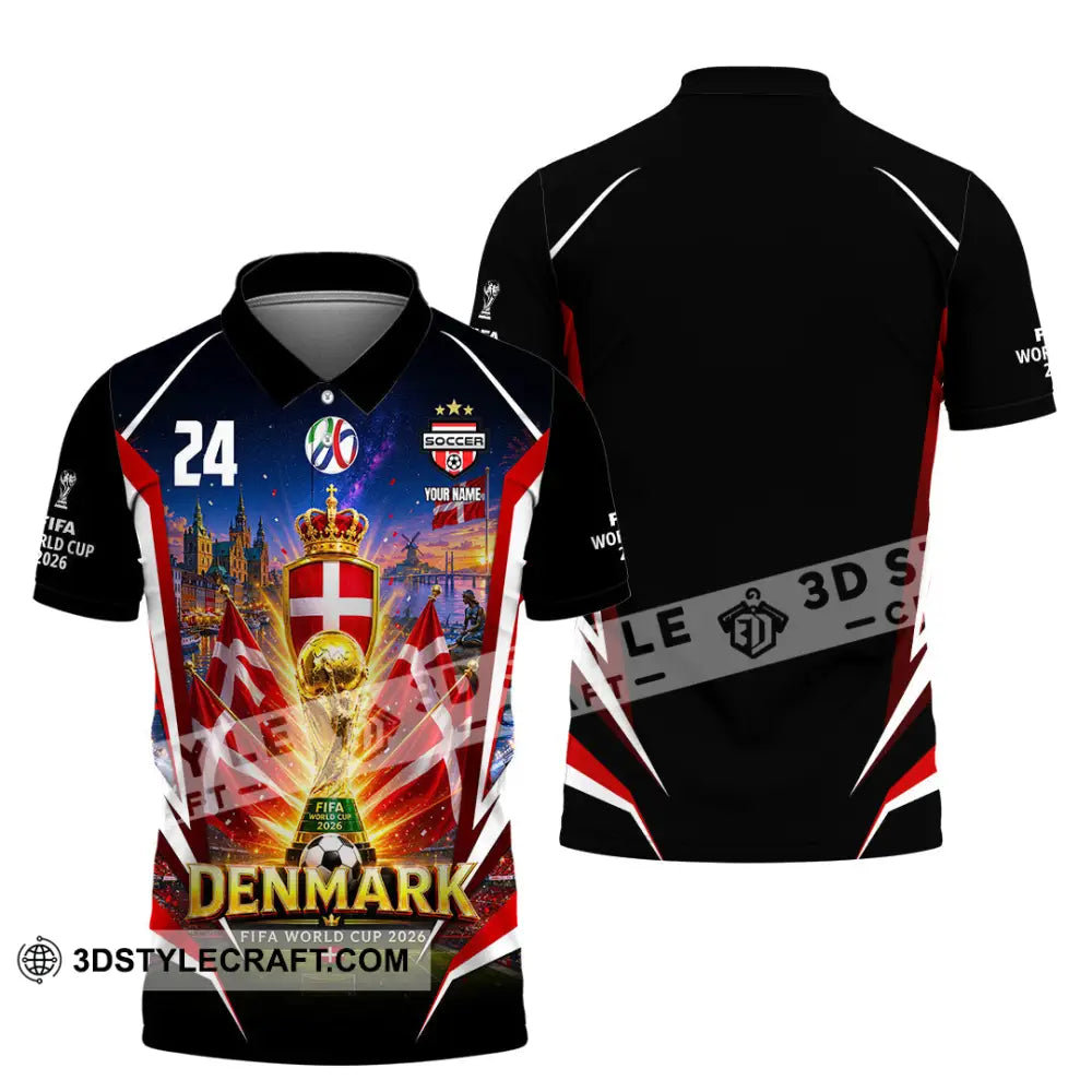 Unisex Shirt - Custom Denmark World Cup 2026 Shirt - Polo Shirt / S - T-shirt