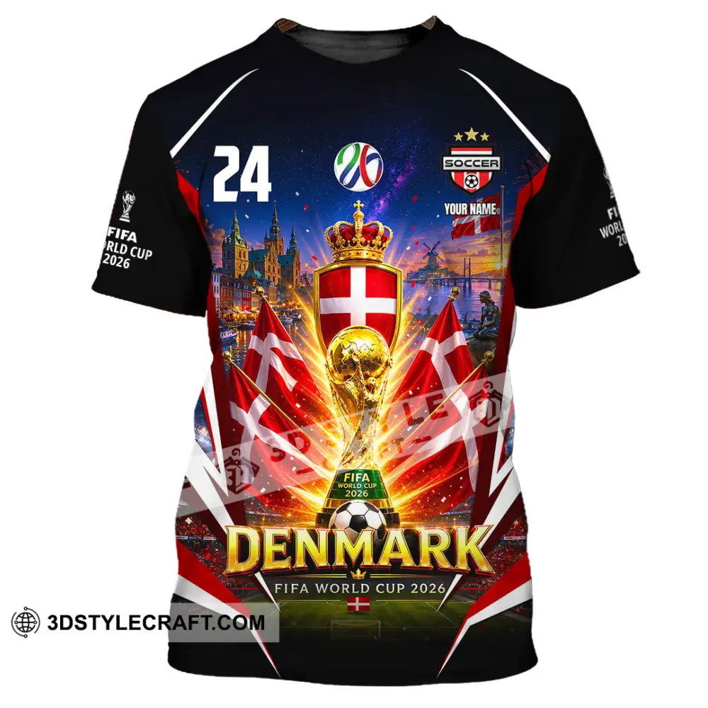 Unisex Shirt - Custom Denmark World Cup 2026 Shirt - T-Shirt / S - T-shirt