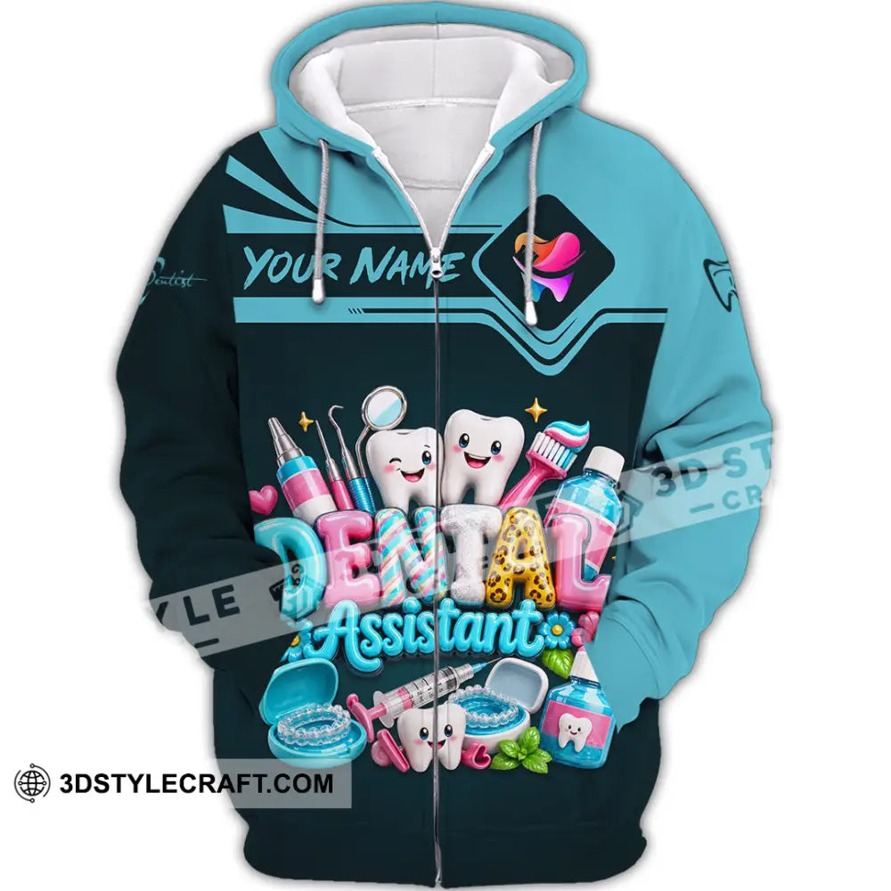 Unisex Shirt - Custom Dental Assistant Shirt - Zipper Hoodie / S - T-shirt