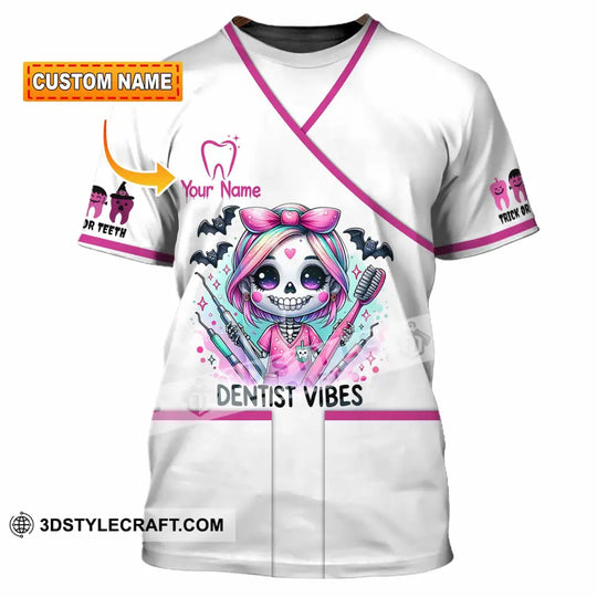 Unisex Shirt - Custom Dentist Halloween Vibes Shirt style option 1