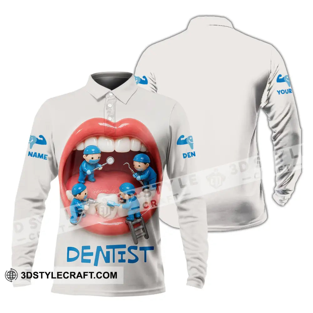Unisex Shirt - Custom Dentist Shirt - Long Sleeve Polo / S - T-shirt