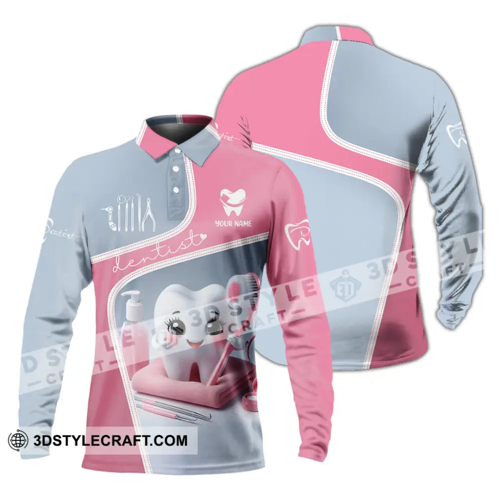 Unisex Shirt - Custom Dentist Shirt - Long Sleeve Polo / S - T-shirt