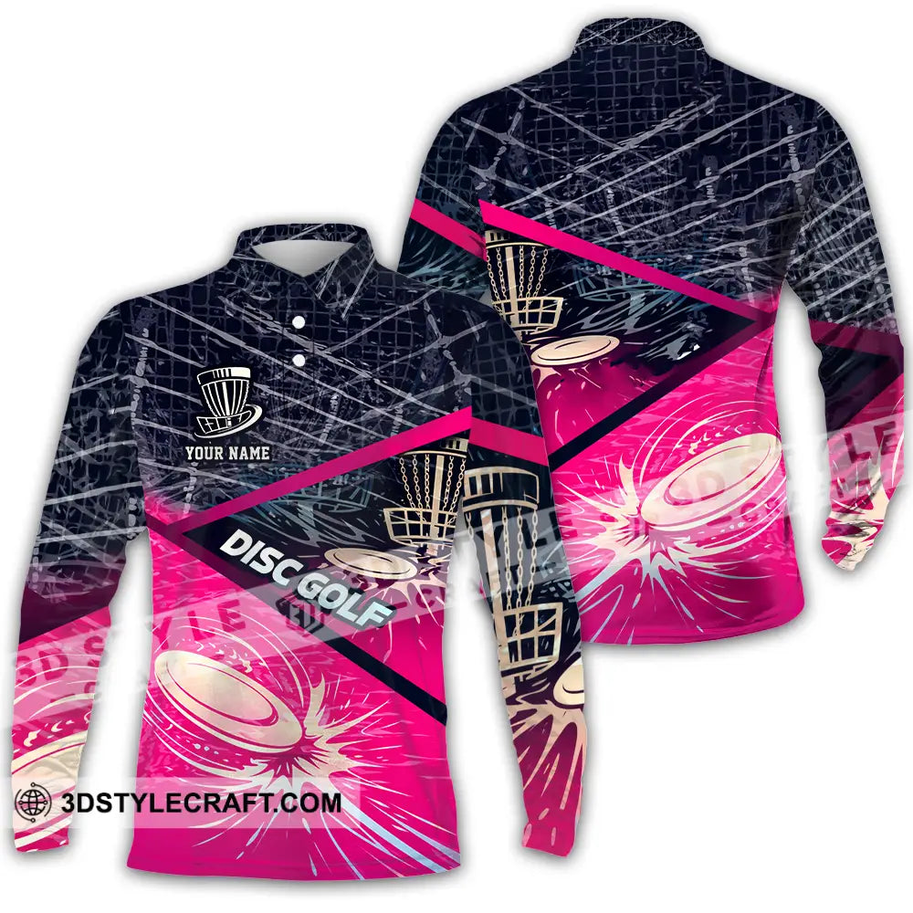 Unisex Shirt - Custom Disc Golf 3D Shirt Long Sleeve Polo / S T-shirt