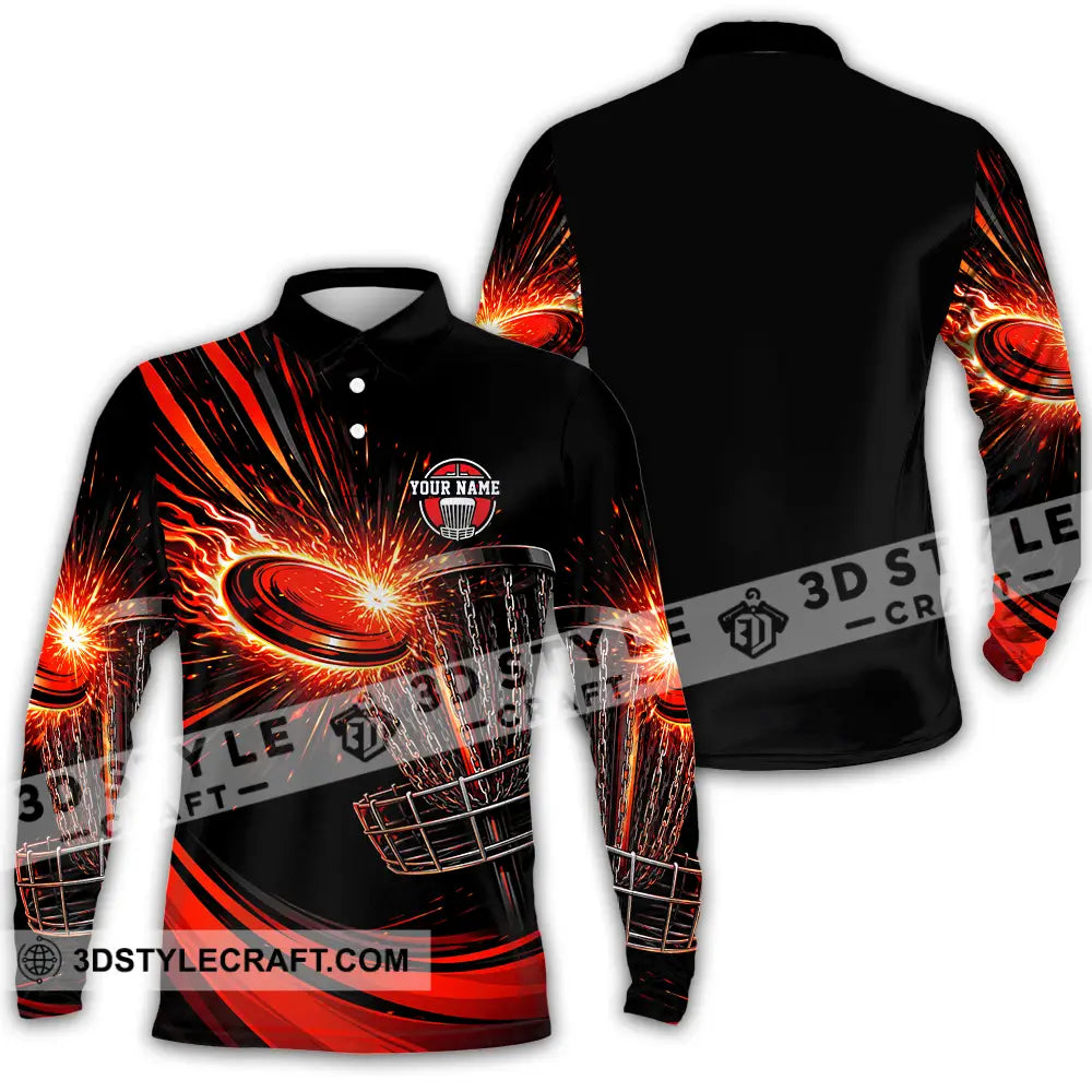 Unisex Shirt - Custom Disc Golf 3D Shirt Long Sleeve Polo / S T-shirt
