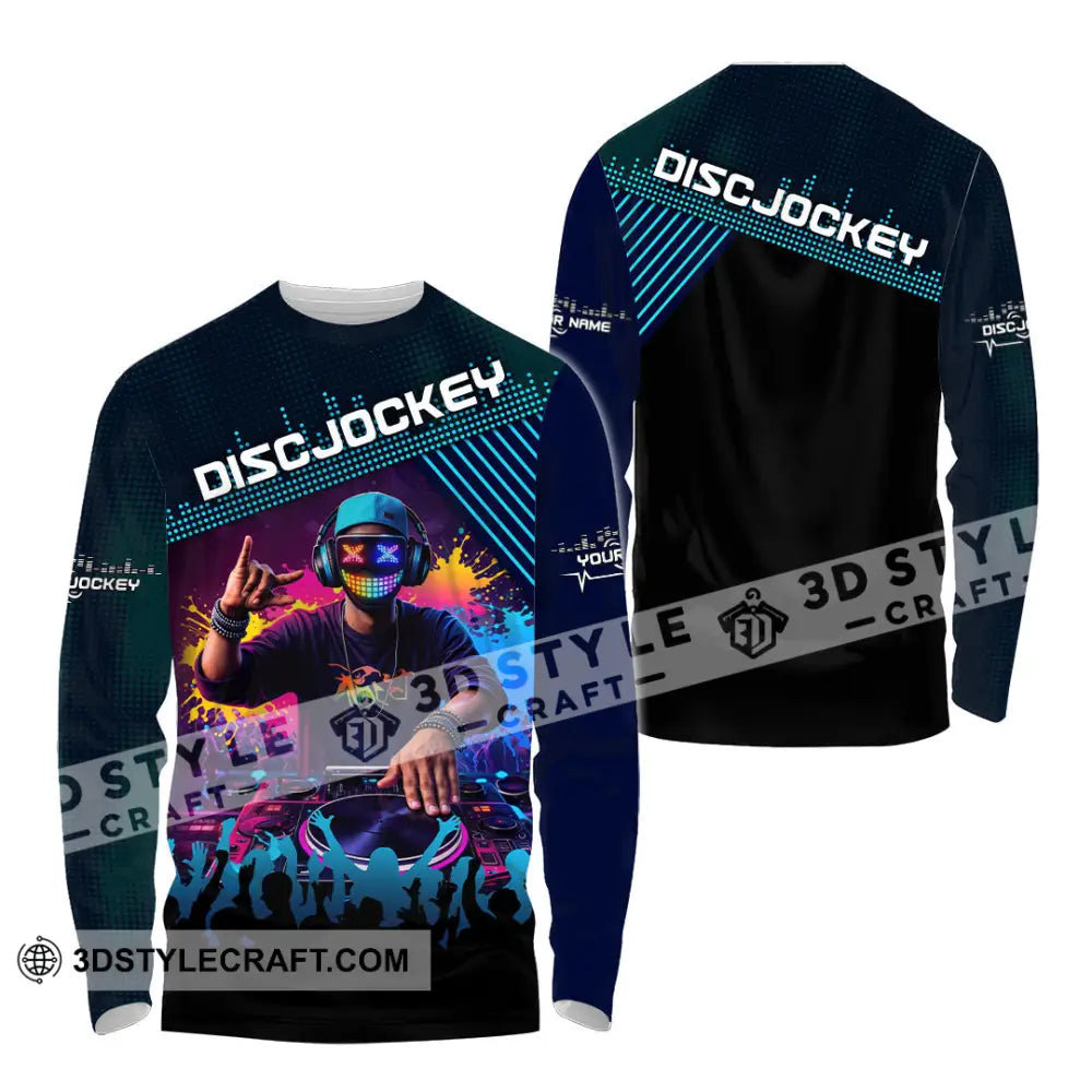Unisex Shirt - Custom Disc Jockey 3D Shirt Long Sleeve Shirt / S T-shirt