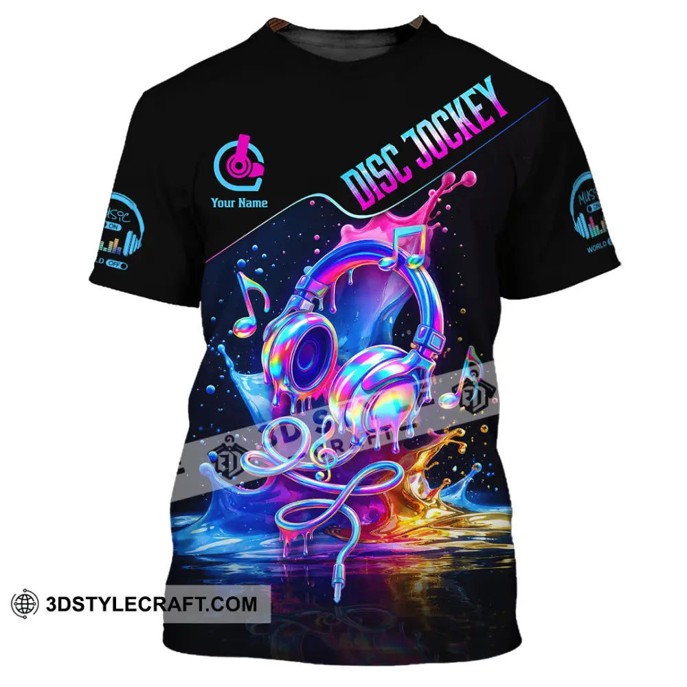 Unisex Shirt - Custom Disc Jockey 3D Shirt T-Shirt / S T-shirt