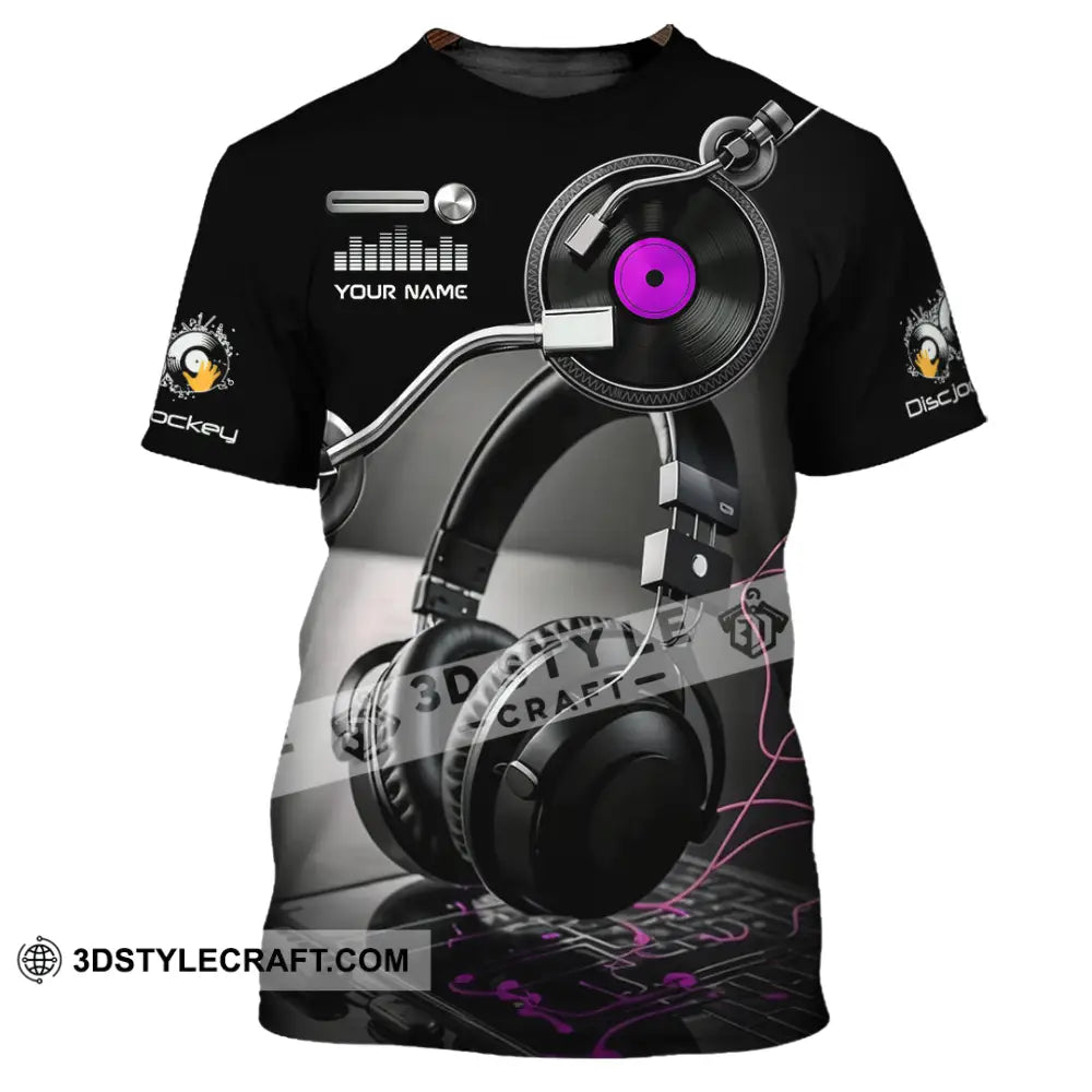 Unisex Shirt - Custom Disc Jockey 3D Shirt T-Shirt / S T-shirt
