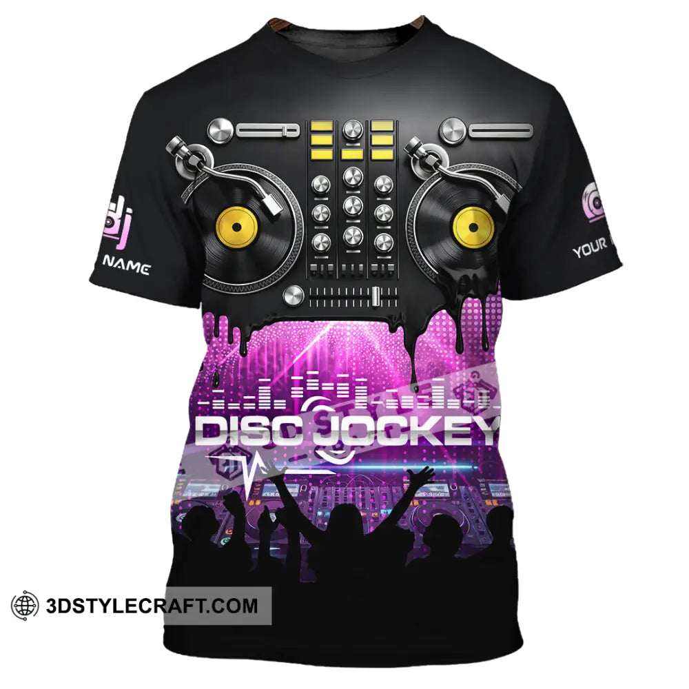 Unisex Shirt - Custom Disc Jockey 3D Shirt T-Shirt / S T-shirt