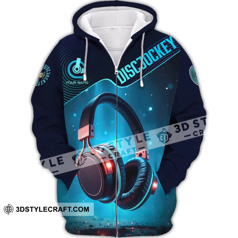 Unisex Shirt - Custom Disc Jockey 3D Shirt Zipper Hoodie / S T-shirt