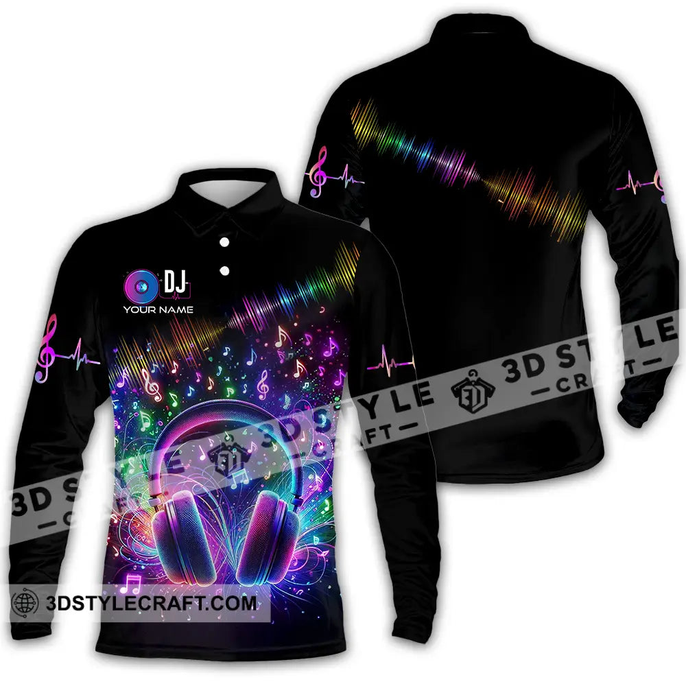 Unisex Shirt - Custom Disc Jockey DJ Shirt Long Sleeve Polo / S T-shirt