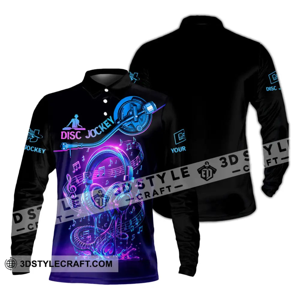 Unisex Shirt - Custom Disc Jockey Shirt - Long Sleeve Polo / S - T-shirt