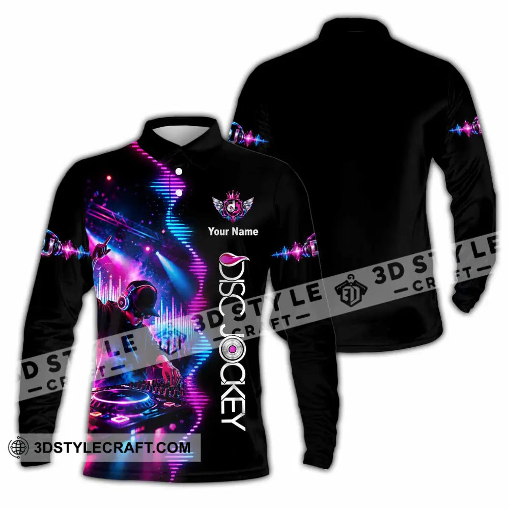 Unisex Shirt - Custom Disc Jockey Shirt - Long Sleeve Polo / S - T-shirt
