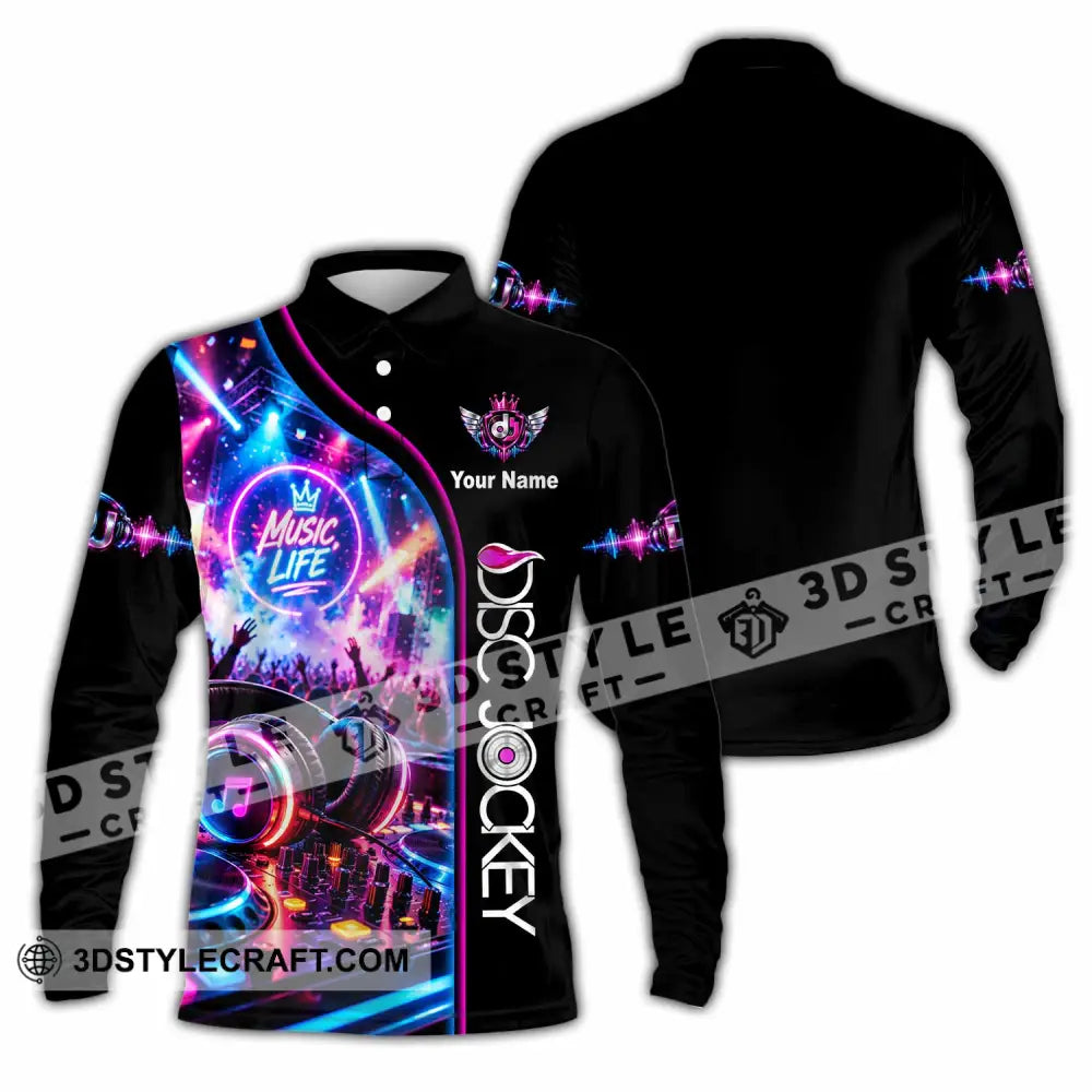 Unisex Shirt - Custom Disc Jockey Shirt - Long Sleeve Polo / S - T-shirt