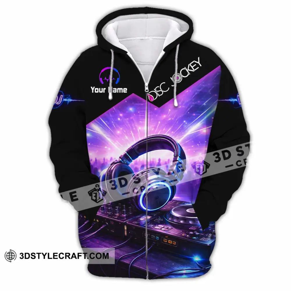 Unisex Shirt - Custom Disc Jockey Shirt - Zipper Hoodie / S - T-shirt