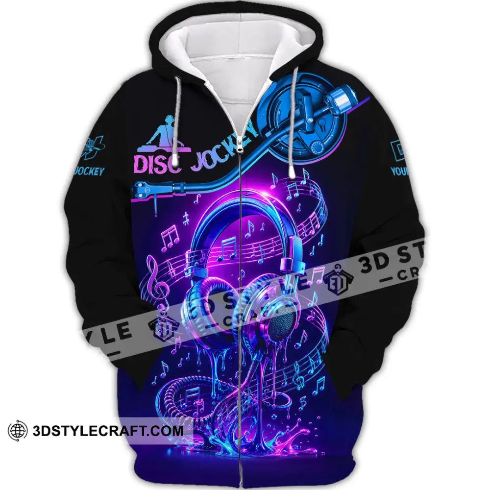 Unisex Shirt - Custom Disc Jockey Shirt - Zipper Hoodie / S - T-shirt