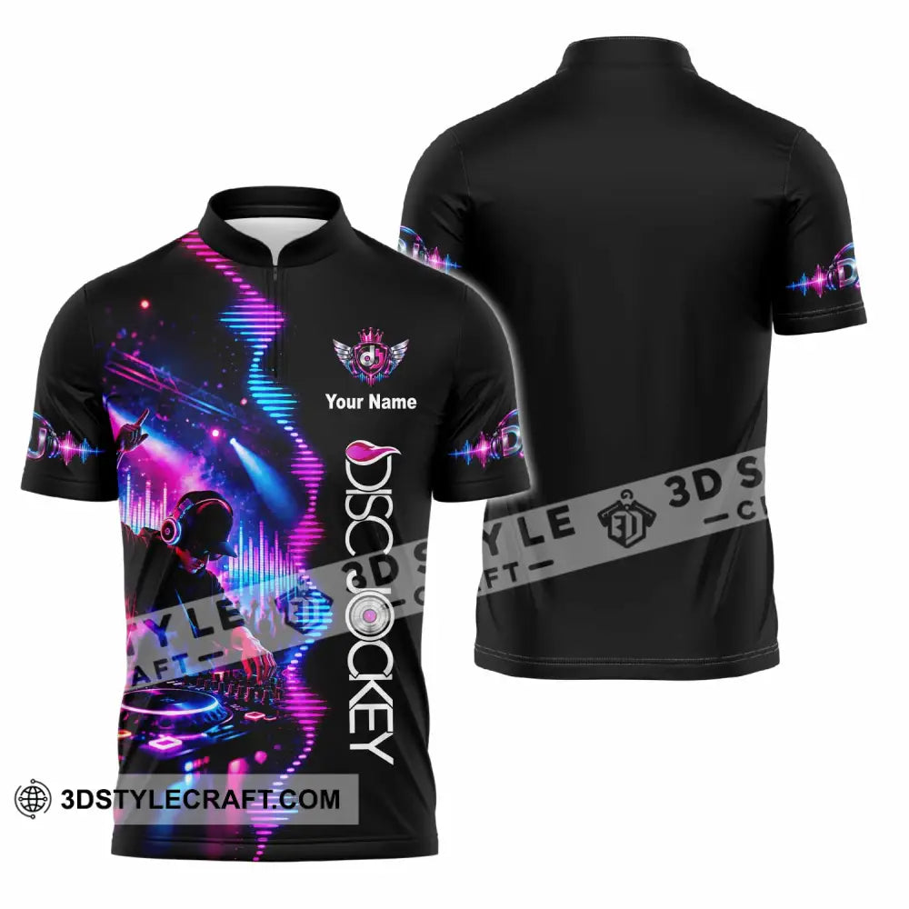Unisex Shirt - Custom Disc Jockey Shirt - Zipper Polo Shirt / S - T-shirt