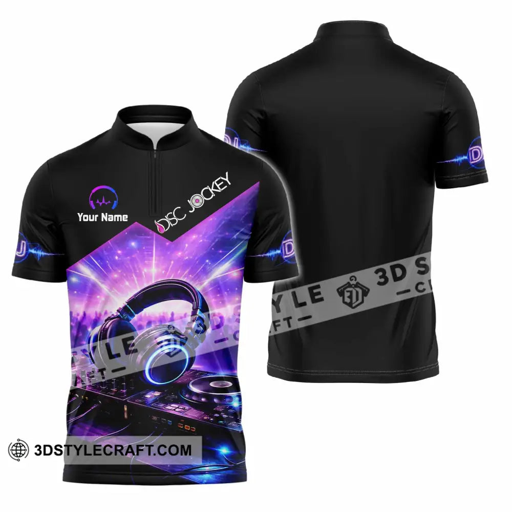 Unisex Shirt - Custom Disc Jockey Shirt - Zipper Polo Shirt / S - T-shirt