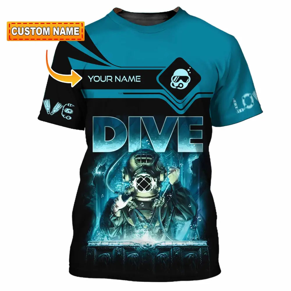 Unisex Shirt - Custom Dive Lover Sport Shirt T-shirt