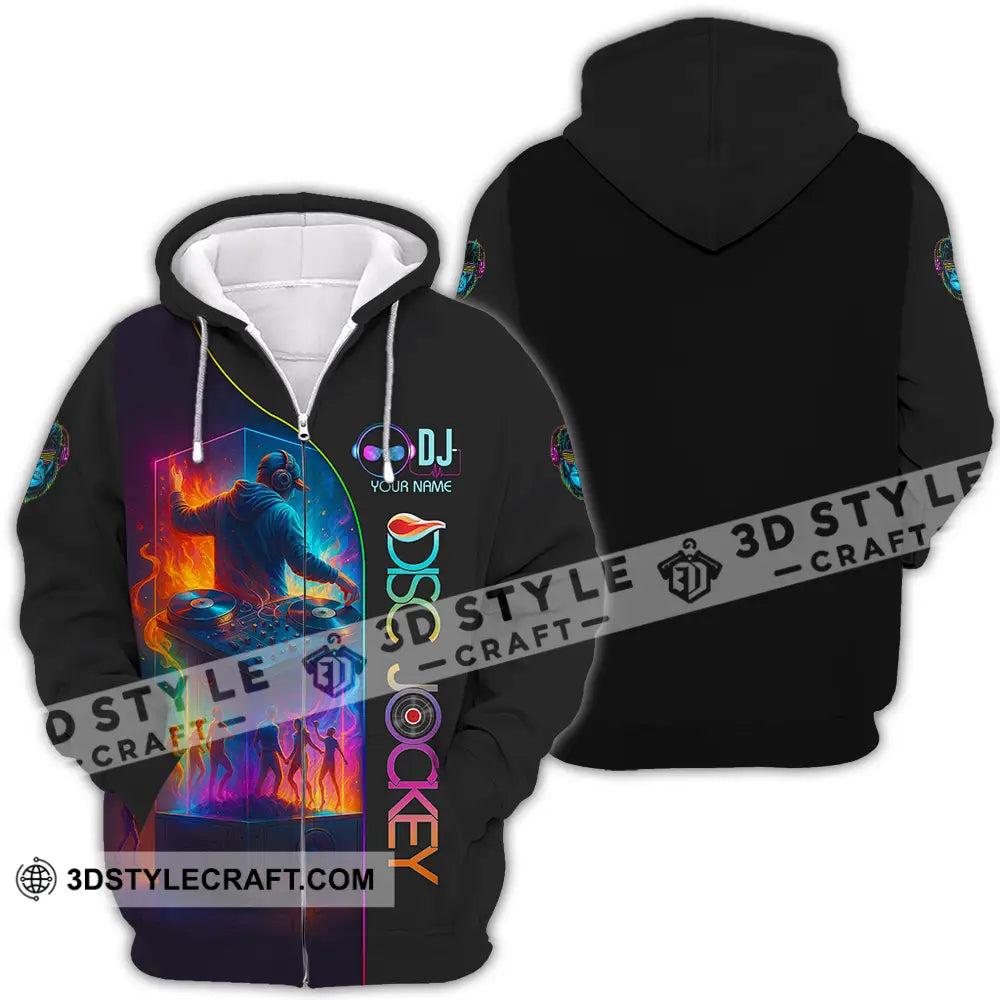 Unisex Shirt - Custom DJ 3D Shirt Zipper Hoodie / S T-shirt