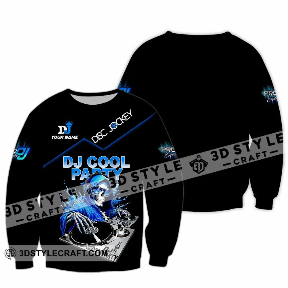 Unisex Shirt - Custom DJ Cool Party 3D Shirt Long Sleeve / S T-shirt