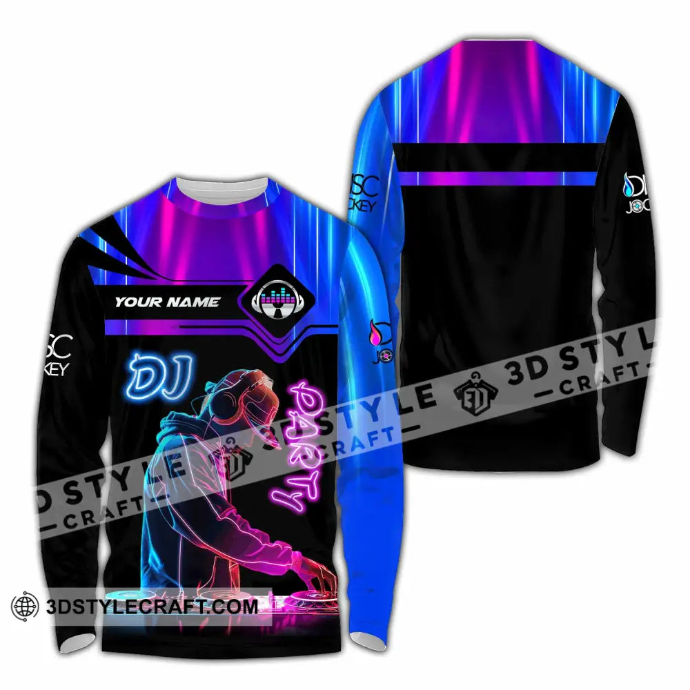 Unisex Shirt - Custom DJ Party Shirt Long Sleeve Shirt / S T-shirt