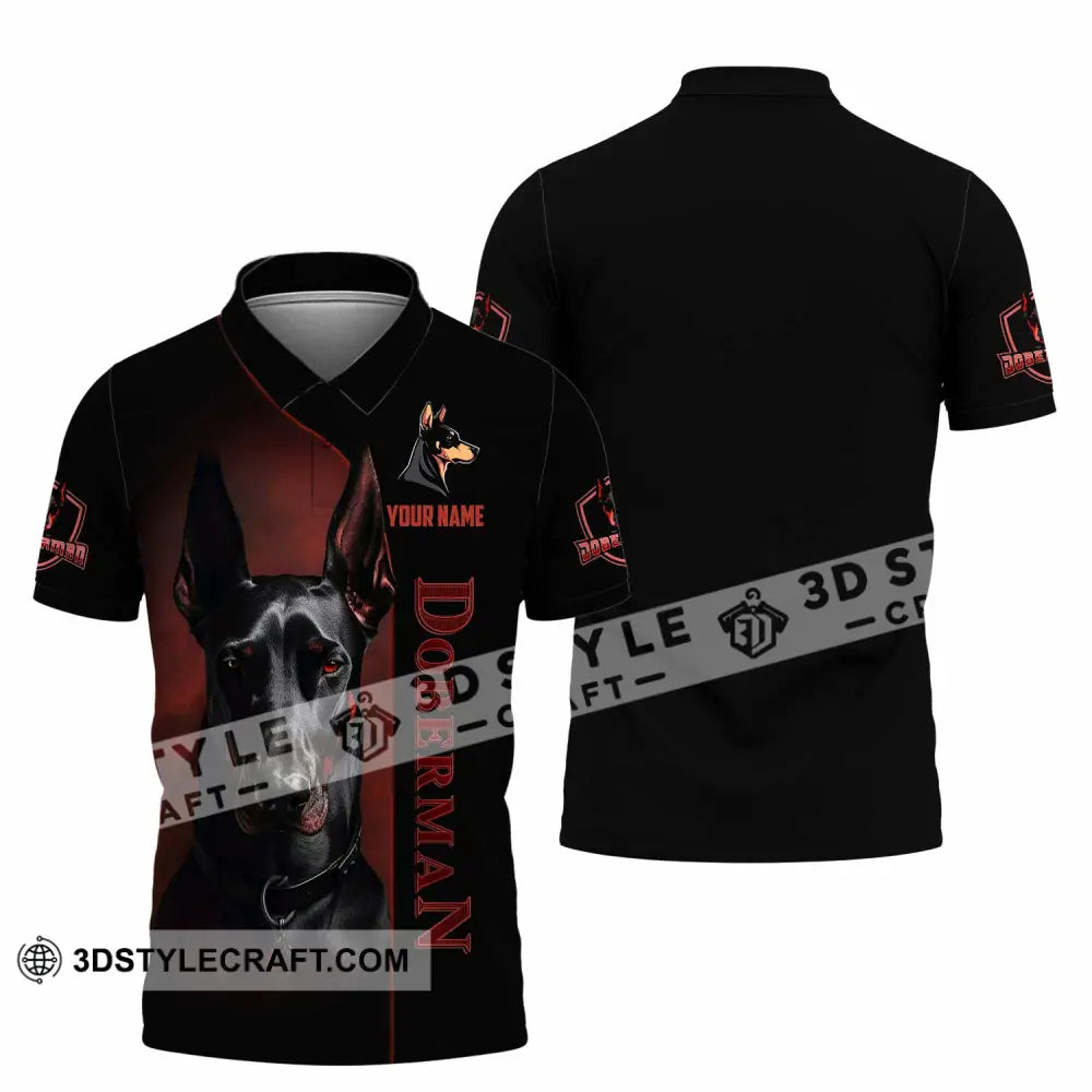 Unisex Shirt - Custom Dobermann Dog Shirt Polo Shirt / S T-shirt