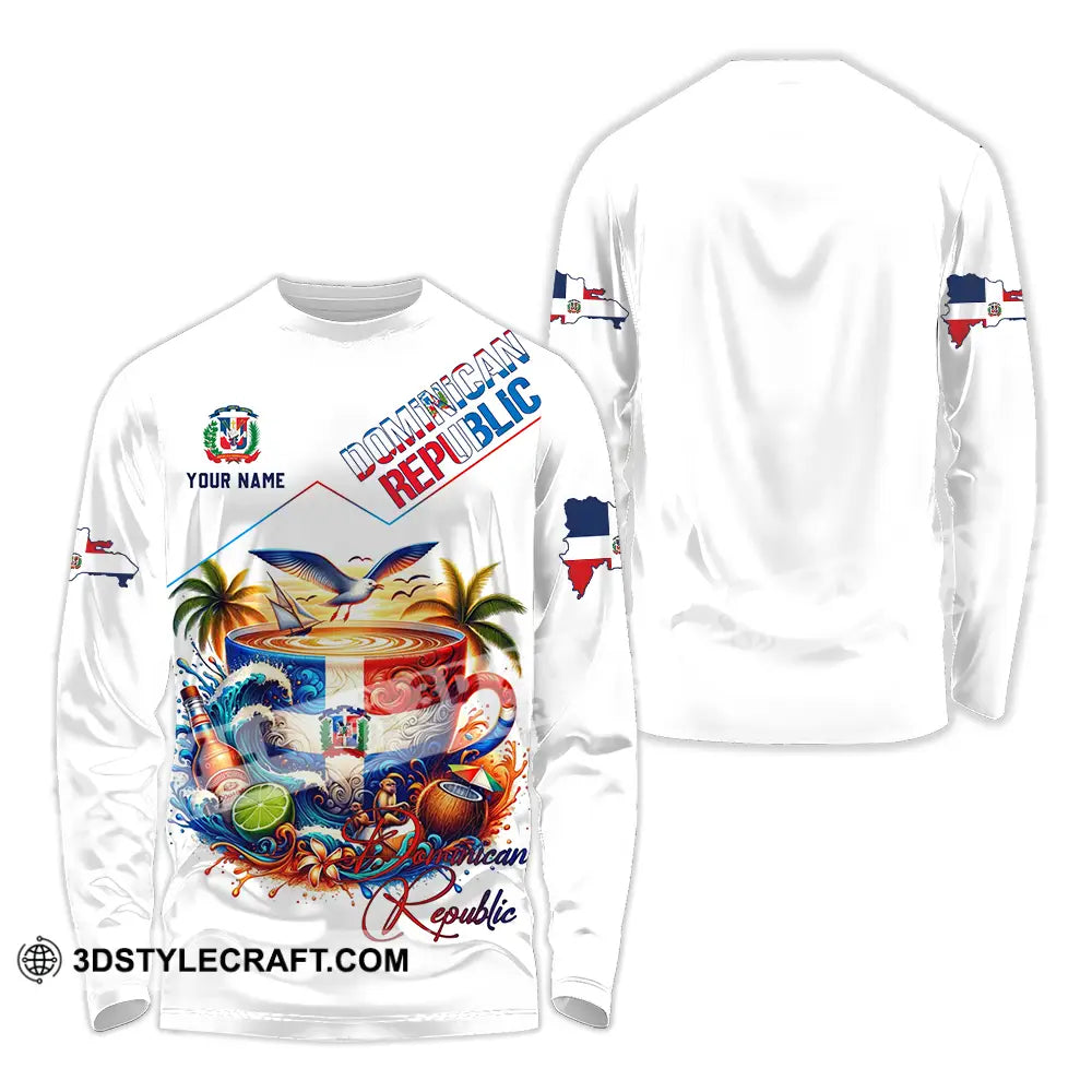Unisex Shirt - Custom Dominican Republic Shirt Long Sleeve Shirt / S T-shirt