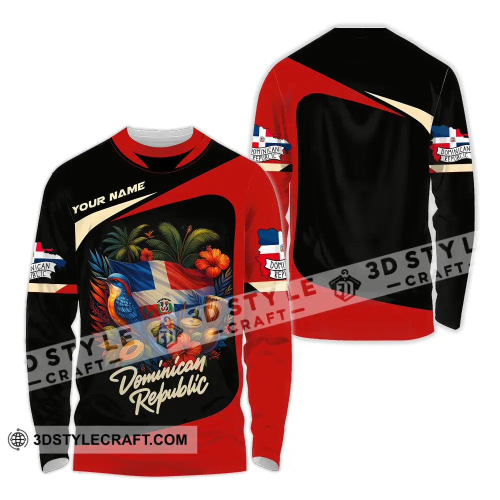 Unisex Shirt - Custom Dominican Republic Shirt Long Sleeve Shirt / S T-shirt