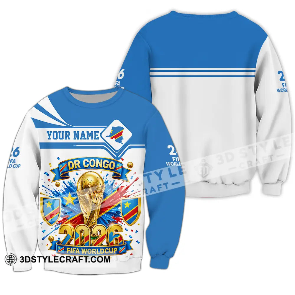 Unisex Shirt - Custom Dr Congo World Cup 2026 3D Shirt - Long Sleeve / S - T-shirt