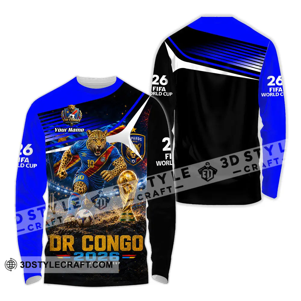Unisex Shirt - Custom Dr Congo World Cup 2026 Shirt - Long Sleeve Shirt / S - T-shirt