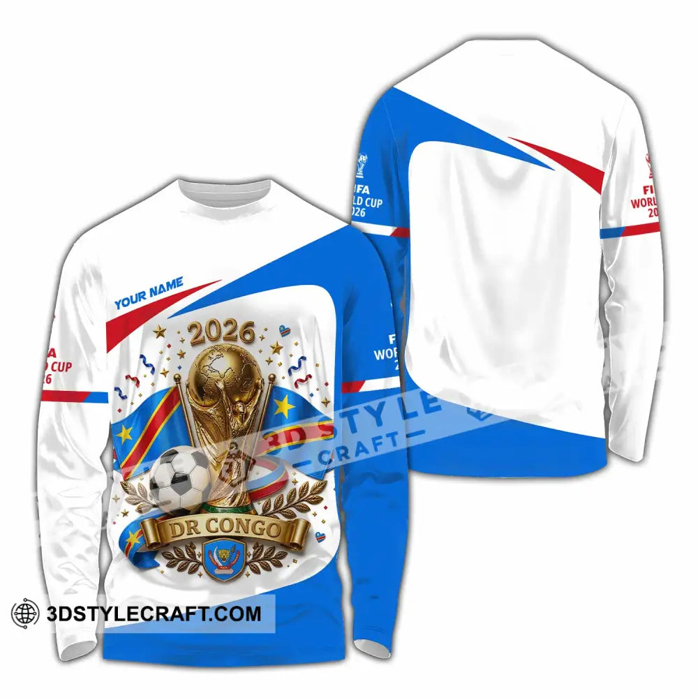 Unisex Shirt - Custom Dr Congo World Cup 2026 Shirt - Long Sleeve Shirt / S - T-shirt