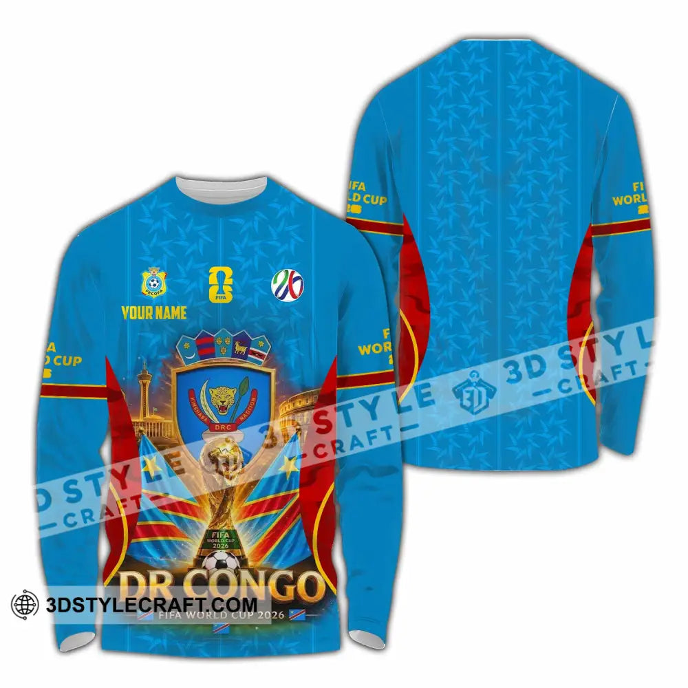 Unisex Shirt - Custom Dr Congo World Cup 2026 Shirt - Long Sleeve Shirt / S - T-shirt