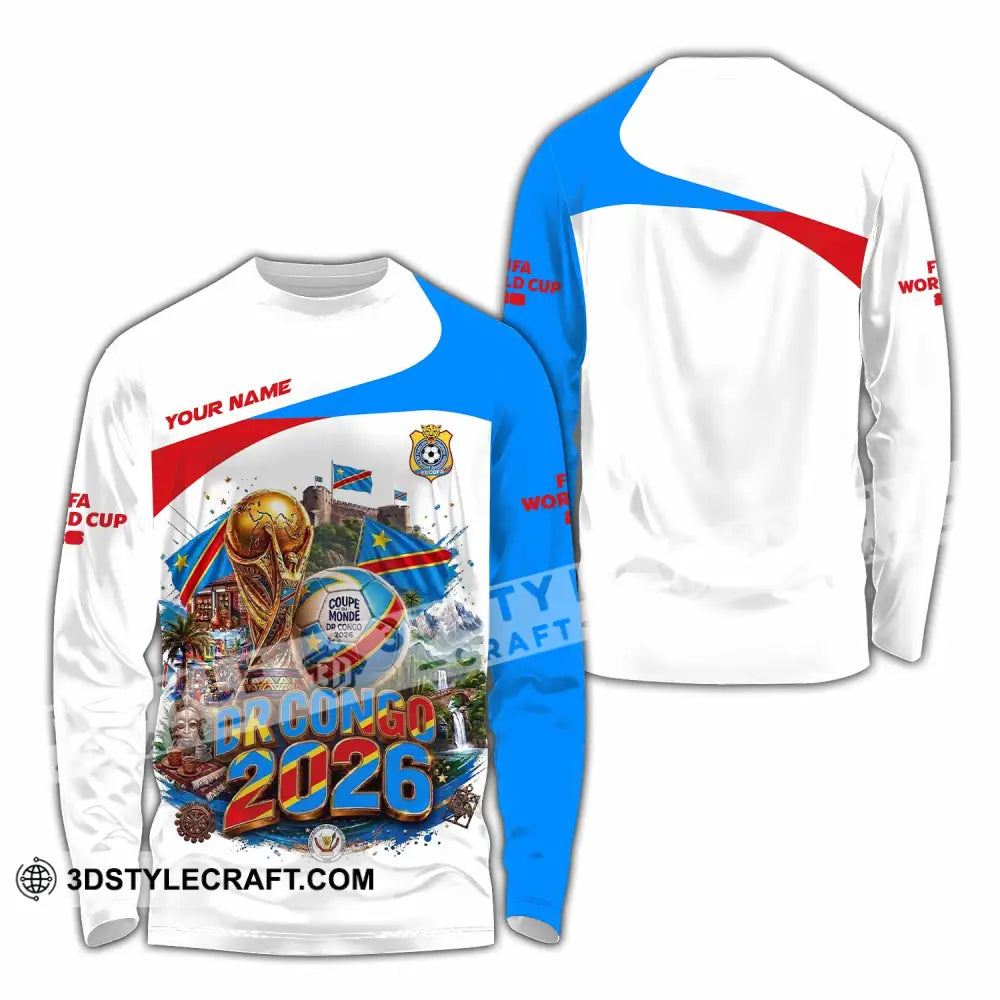 Unisex Shirt - Custom Dr Congo World Cup 2026 Shirt - Long Sleeve Shirt / S - T-shirt