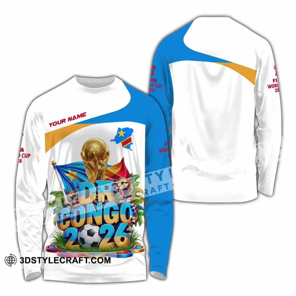 Unisex Shirt - Custom Dr Congo World Cup 2026 Shirt - Long Sleeve Shirt / S - T-shirt