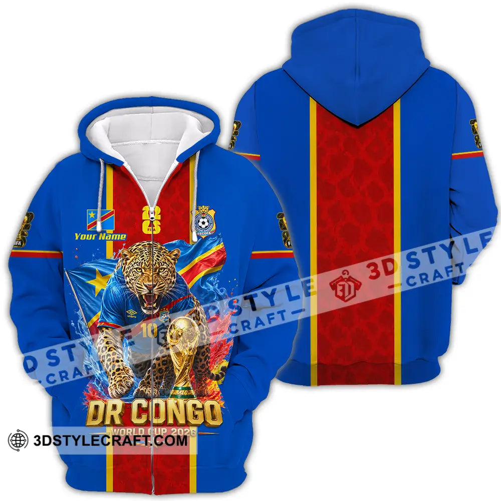 Unisex Shirt - Custom Dr Congo World Cup 2026 Shirt - Zipper Hoodie / S - T-shirt