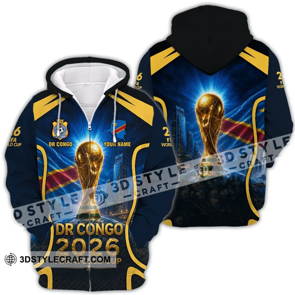 Unisex Shirt - Custom Dr Congo World Cup 2026 Shirt - Zipper Hoodie / S - T-shirt