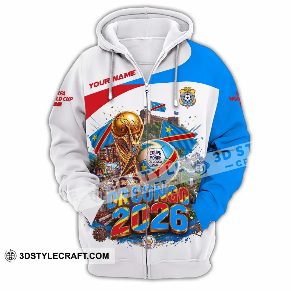 Unisex Shirt - Custom Dr Congo World Cup 2026 Shirt - Zipper Hoodie / S - T-shirt