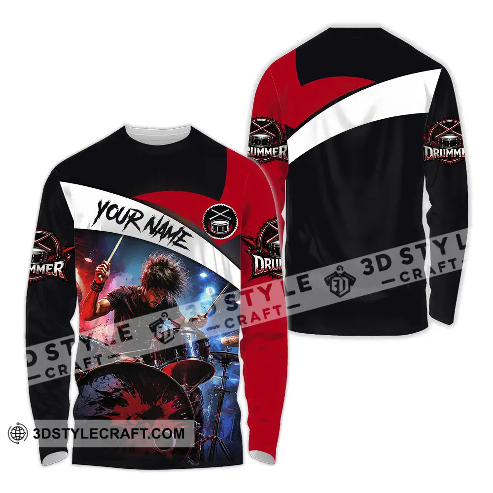 Unisex Shirt - Custom Drummer Shirt - Long Sleeve Shirt / S - T-shirt